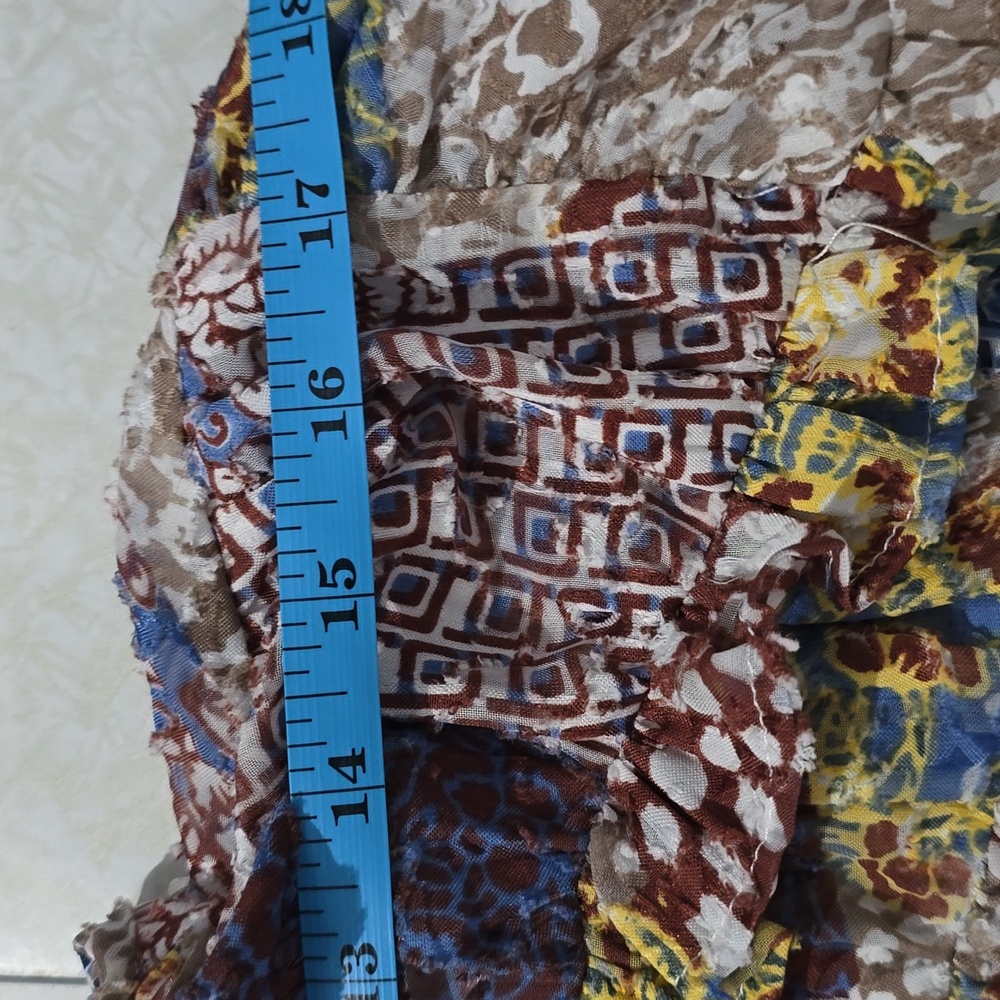 Cupio‎ Women’s Multicolor Patchwork Print Blouse … - image 10